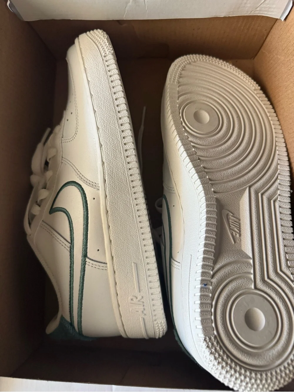 Nike Kids White Sneakers with mint Accents